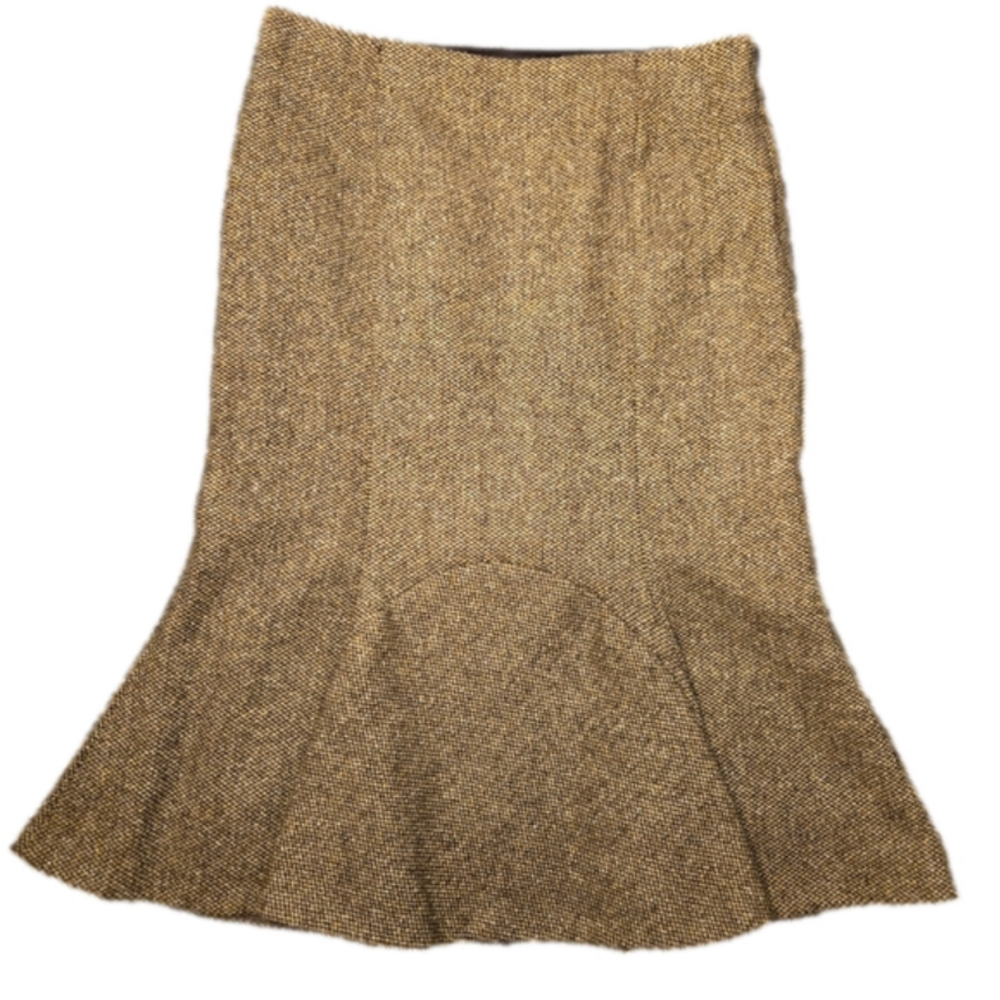 Trina Turk Wool Blend Knee Length Brown Skirt Size 0